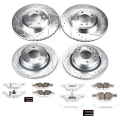 Power Stop K935-26 Z26 Extreme Street Warrior 1-Click Brake Kit (Front And Rear) for 2006-2008 BMW Z4 Coupe 3.0SI Roadster product image