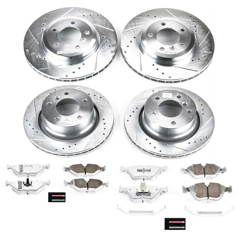 Power Stop K935-26 Z26 Extreme Street Warrior 1-Click Brake Kit (Front And Rear) for 2006-2008 BMW Z4 Coupe 3.0SI Roadster product image