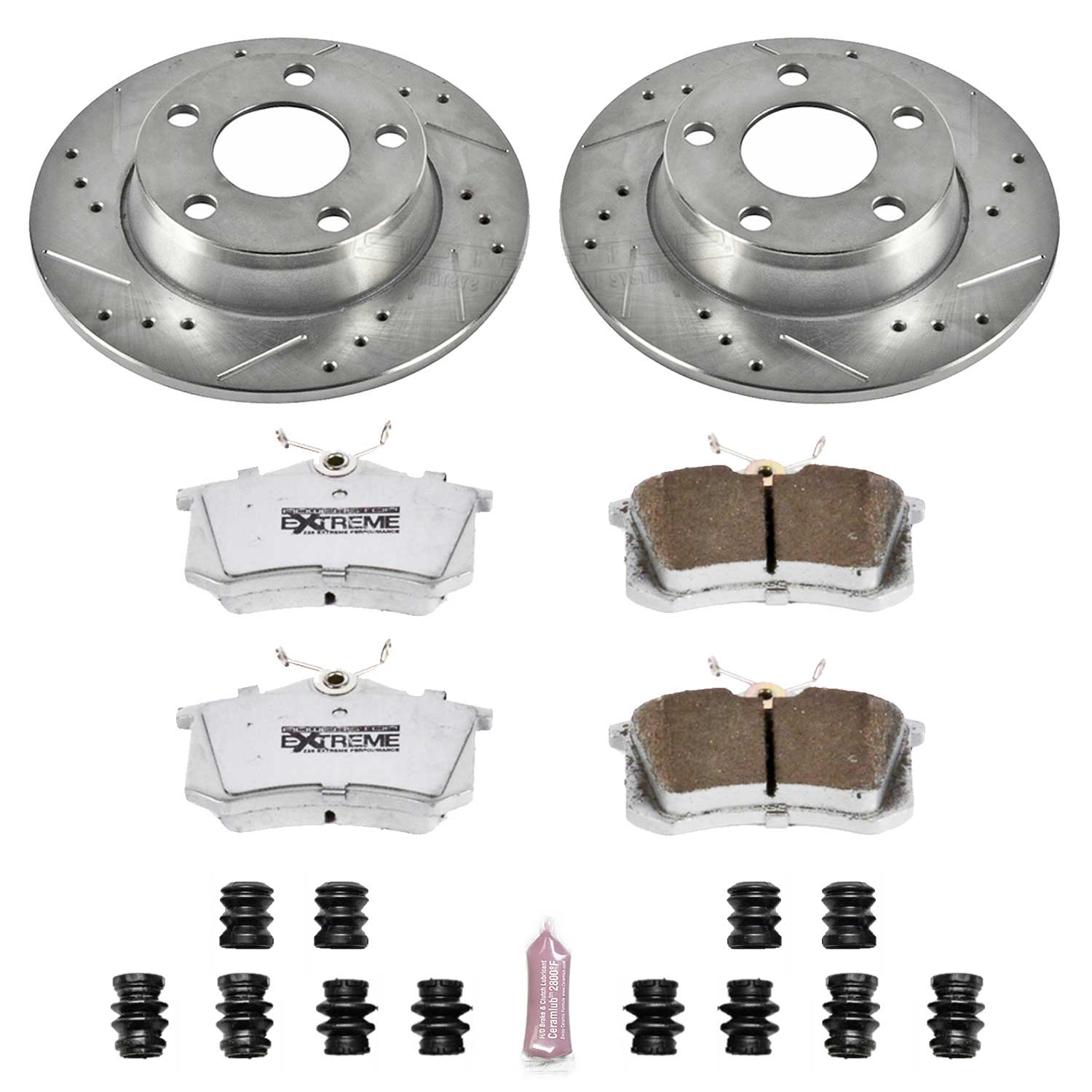 Power Stop K940-26 Z26 Extreme Street Warrior 1-Click Brake Kit (Rear) for 2001-2005 Audi Allroad product image
