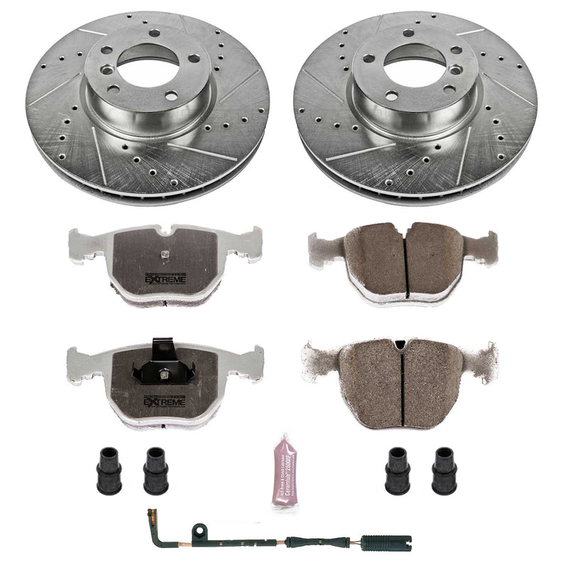 Power Stop K944-26 Z26 Extreme Street Warrior 1-Click Brake Kit (Front) for 2000-2003 BMW 530I product image