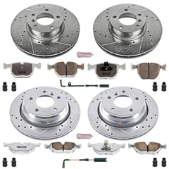 Power Stop K945-26 Z26 Extreme Street Warrior 1-Click Brake Kit (Front And Rear) for 2000-2003 BMW 530I product image