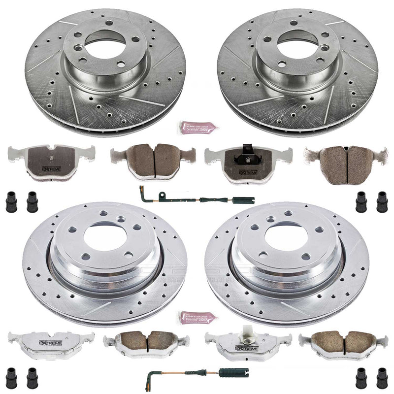 Power Stop K945-26 Z26 Extreme Street Warrior 1-Click Brake Kit (Front And Rear) for 2000-2003 BMW 530I product image