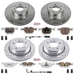 Power Stop K946-26 Z26 Extreme Street Warrior 1-Click Brake Kit (Front And Rear) for 2000-2003 BMW 540I Station Wagon product image