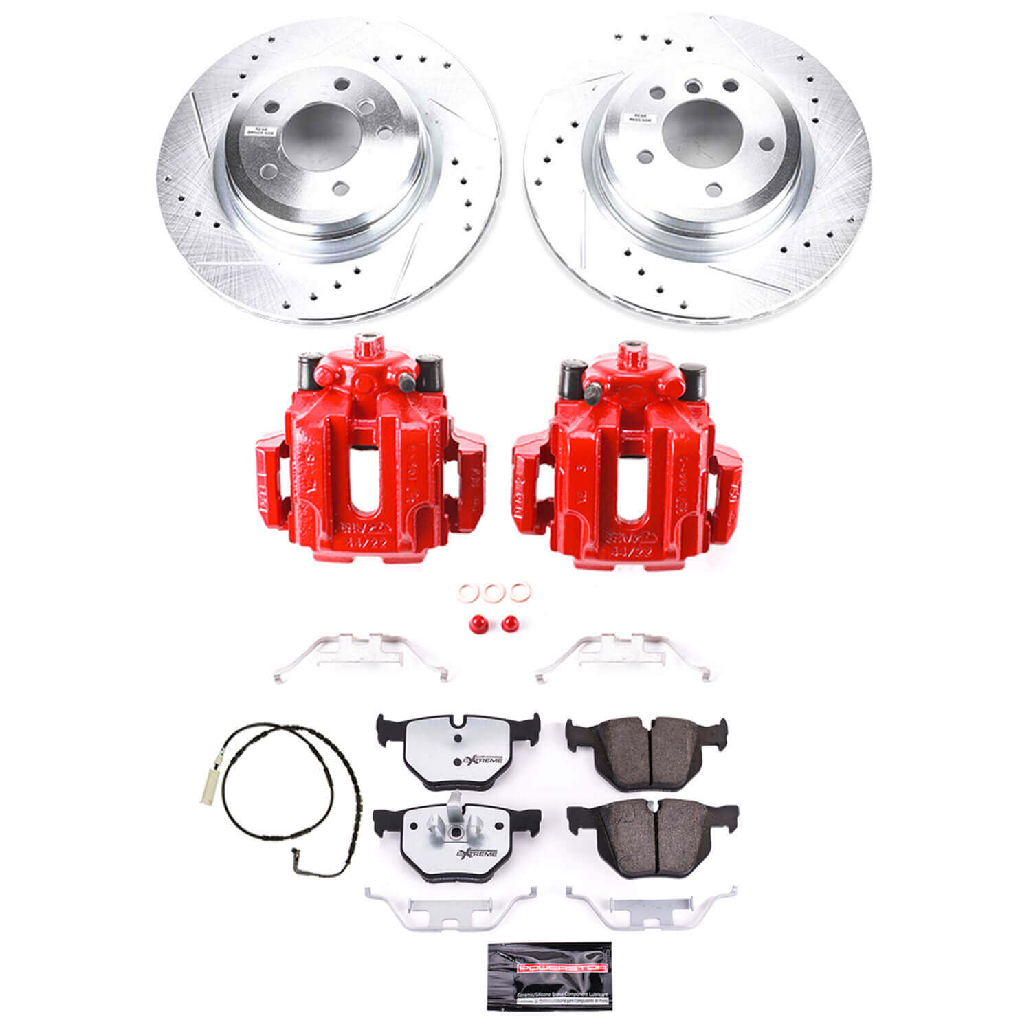 Power Stop KC045-26 - Z26 Street Warrior 1-Click Rear Brake Kit With Calipers vehicle fitment brake part