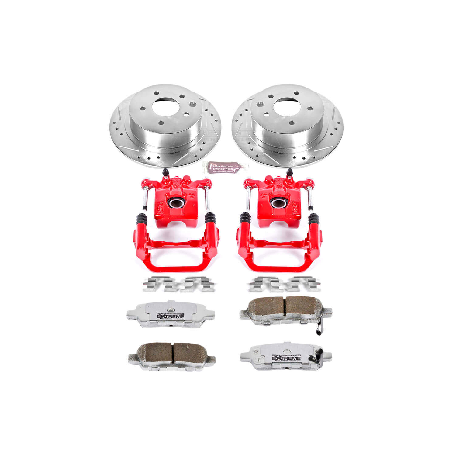 Power Stop KC098-26 Z26 Extreme Street Warrior 1-Click Brake Kit With Calipers (Rear) for 2002-2006 Nissan Altima product image