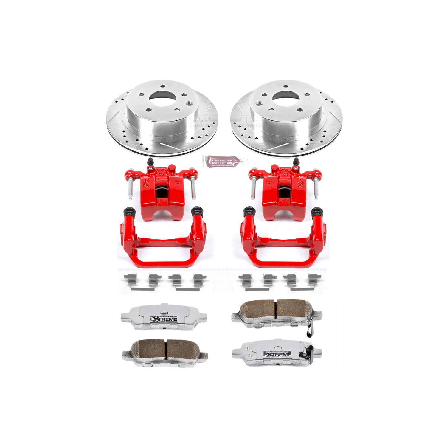 Power Stop KC103-26 Z26 Extreme Street Warrior 1-Click Brake Kit With Calipers (Rear) for 2003-2005 INFINITI G35 product image