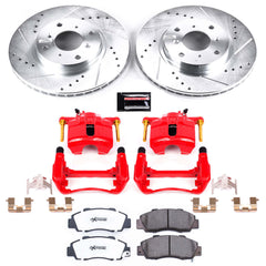 Power Stop KC1037-26 Z26 Extreme Street Warrior 1-Click Brake Kit With Calipers (Front) for 1993-1996 Honda Prelude Vtec product image