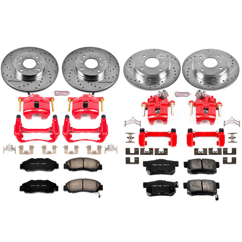 Power Stop KC1038 Z23 Evolution Sport Performance 1-Click Brake Kit With Calipers (Front And Rear) for 1993-1996 Honda Prelude Vtec product image