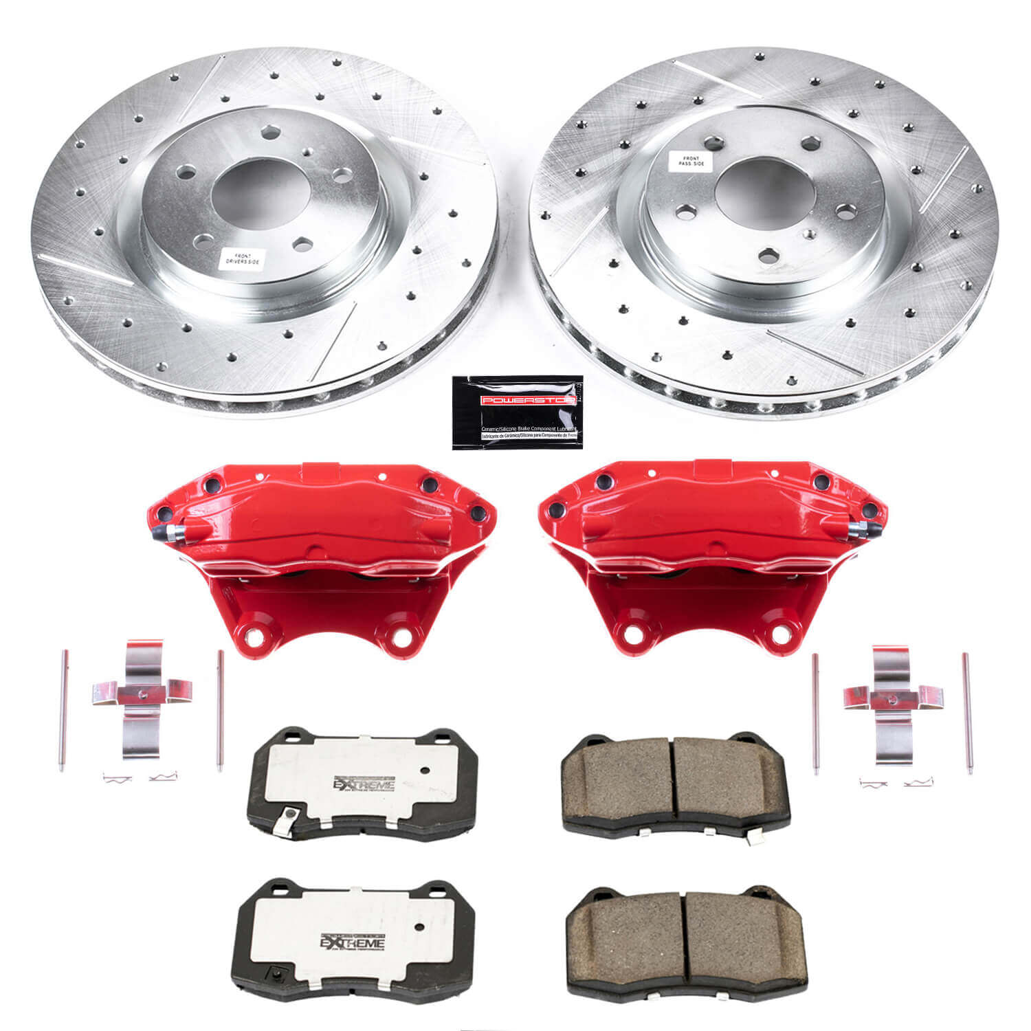 Power Stop KC104 26 - Z26 Street Warrior 1-Click Pad And Rotor Kit With Calipers for 2003 Infiniti G35 product image