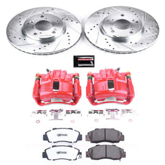 Power Stop KC1041-26 - Z26 Street Warrior 1-Click Front Brake Kit With Calipers vehicle fitment brake part