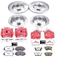 Power Stop KC1042-26 Z26 Street Warrior 1-Click Front And Rear Brake Kit With Calipers for 1998-2002 Honda Accord Coupe (2 Door) product image