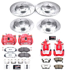 Power Stop KC1042A-26 - Z26 Street Warrior 1-Click Front And Rear Brake Kit With Calipers vehicle fitment brake part