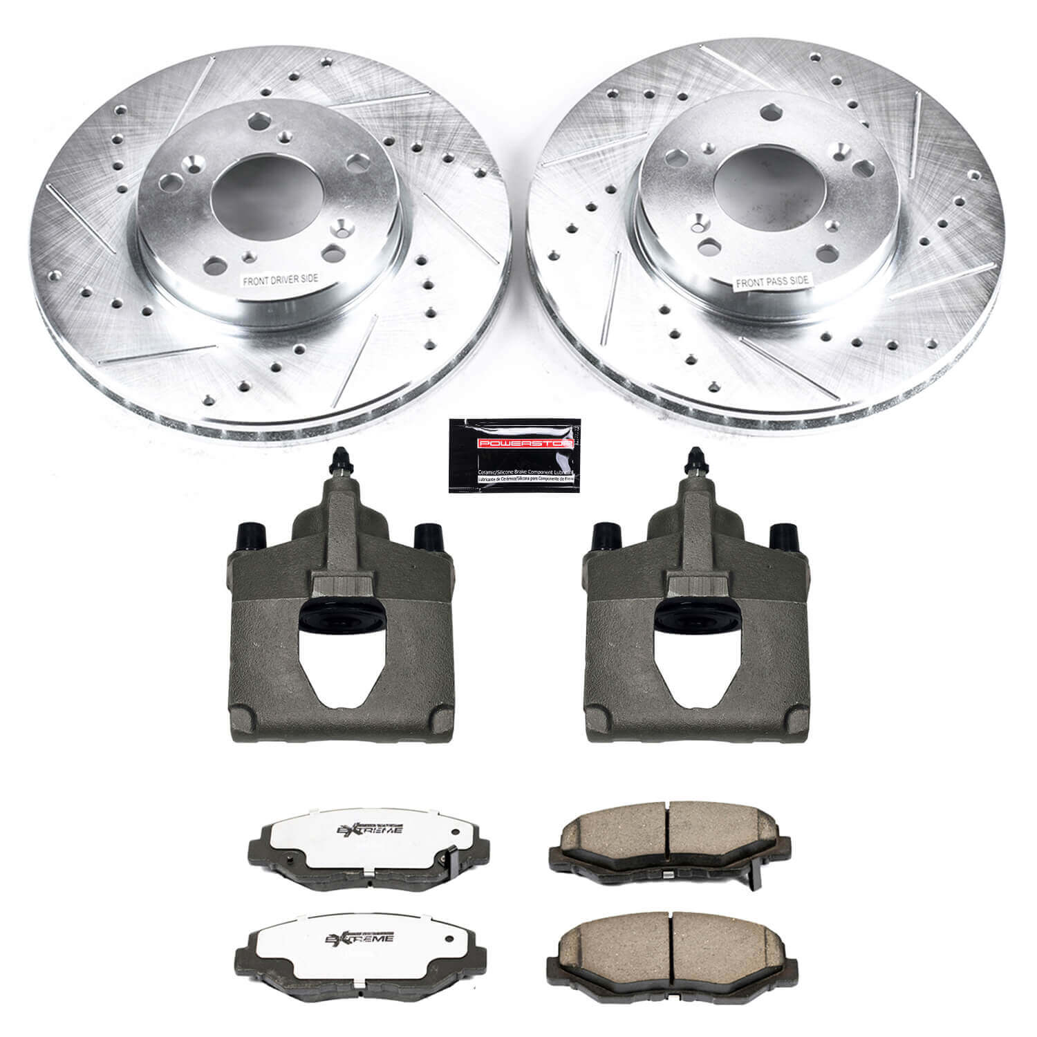 Power Stop KC1043A-26 Z26 Extreme Street Warrior 1-Click Brake Kit With Calipers (Front) for 2003-2021 Acura Ilx product image