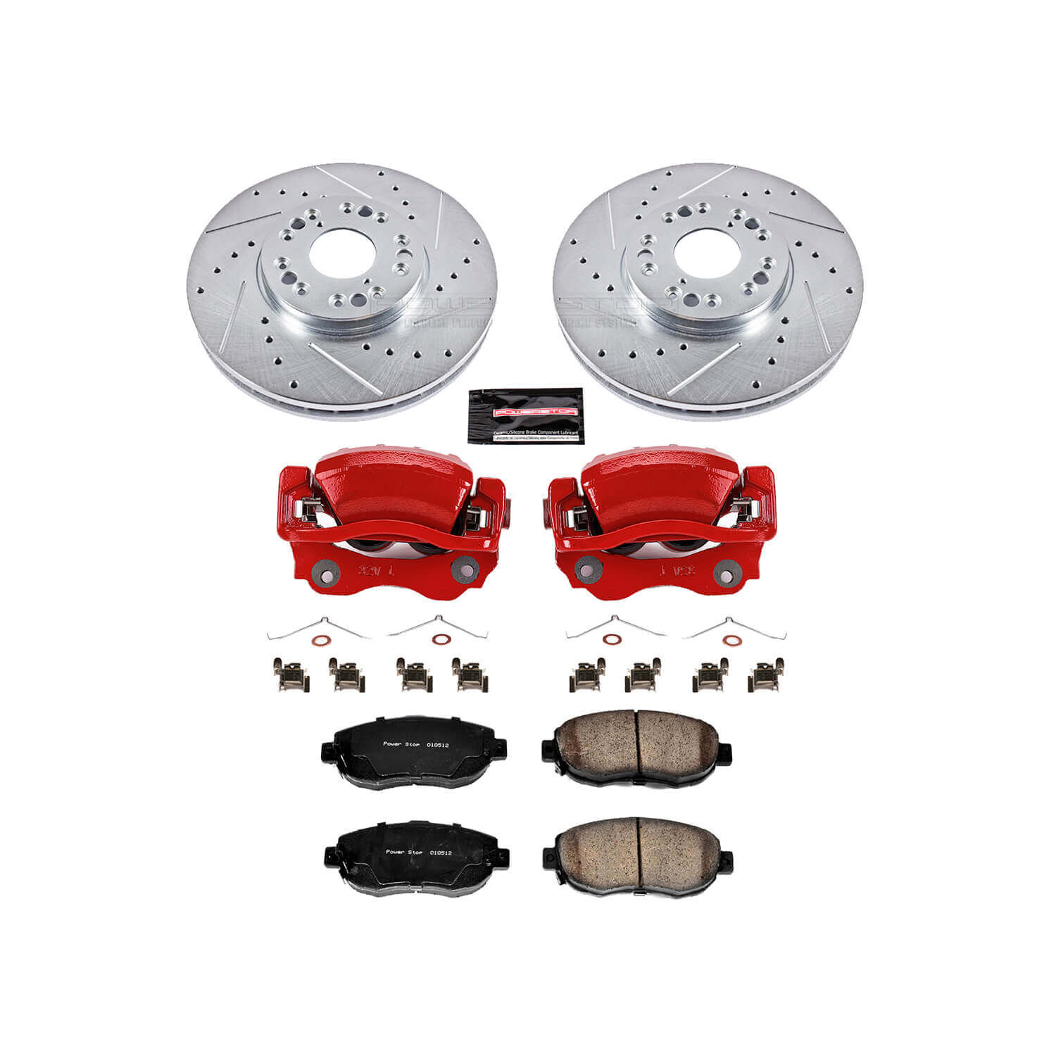 Power Stop KC1077 - Z23 Evolution Sport Performance 1-Click Drilled And Slotted Front Brake Kit With Calipers vehicle fitment brake part