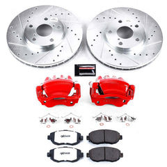 Power Stop KC1077A-26 Z26 Street Warrior 1-Click Front Brake Kit With Calipers for 1998-2010 Lexus GS300 product image