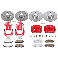 Power Stop KC1122-26 Z26 Extreme Street Warrior 1-Click Brake Kit With Calipers (Front And Rear) for 1998-2002 Subaru Forester - product image