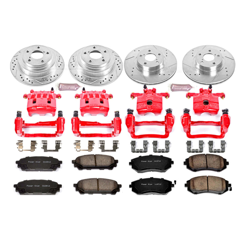 Power Stop KC1127 Z23 Evolution Sport Performance 1-Click Brake Kit With Calipers (Front And Rear) for 2003-2007 Saab 9-2X Linear product image