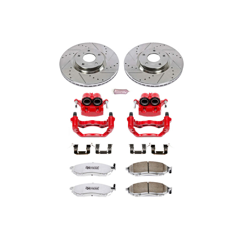 Power Stop KC112A-26 Z26 Extreme Street Warrior 1-Click Brake Kit With Calipers (Front) for 2005-2009 INFINITI G35 - - product image