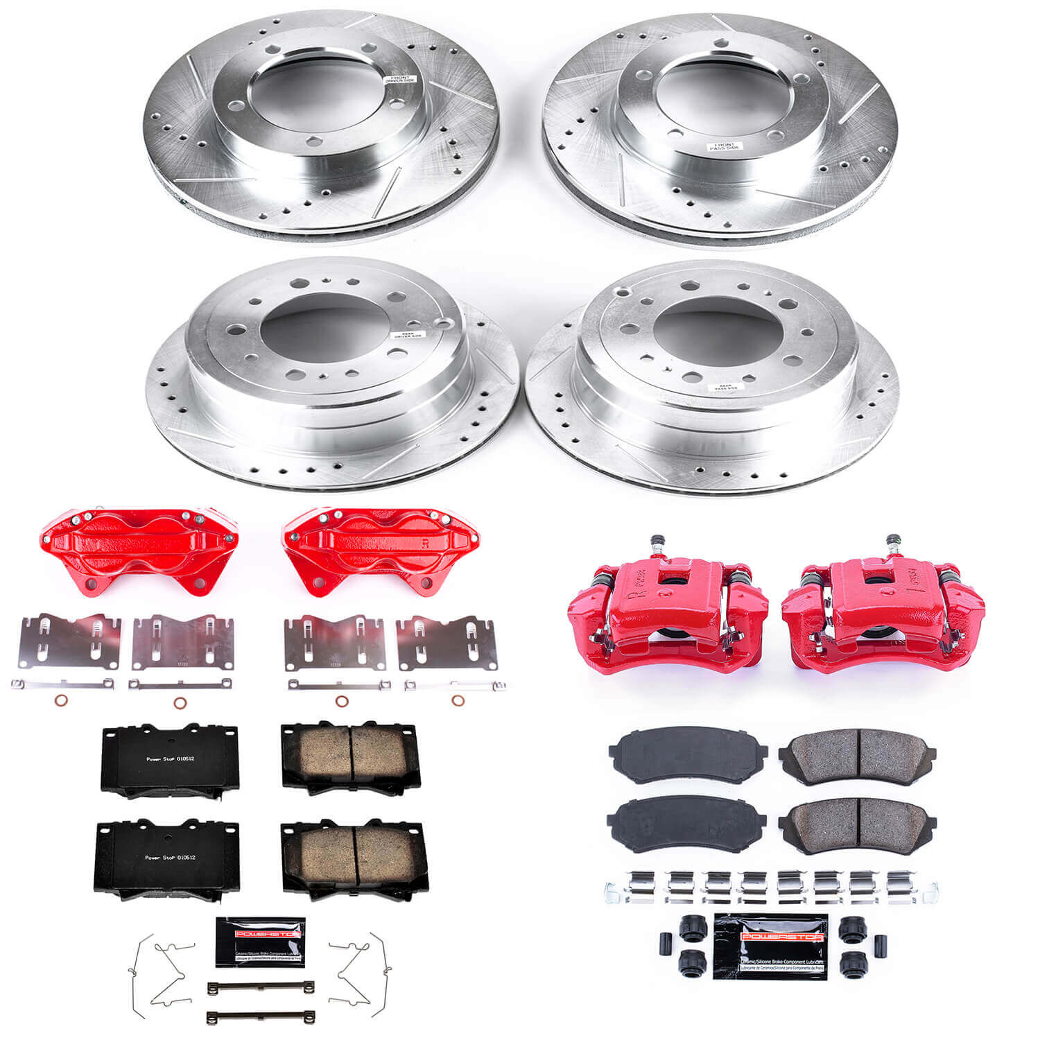 Power Stop KC1133 Z23 Evolution Sport Performance Pad And Rotor Kit With Calipers for 1998-2002 Lexus LX470 product image