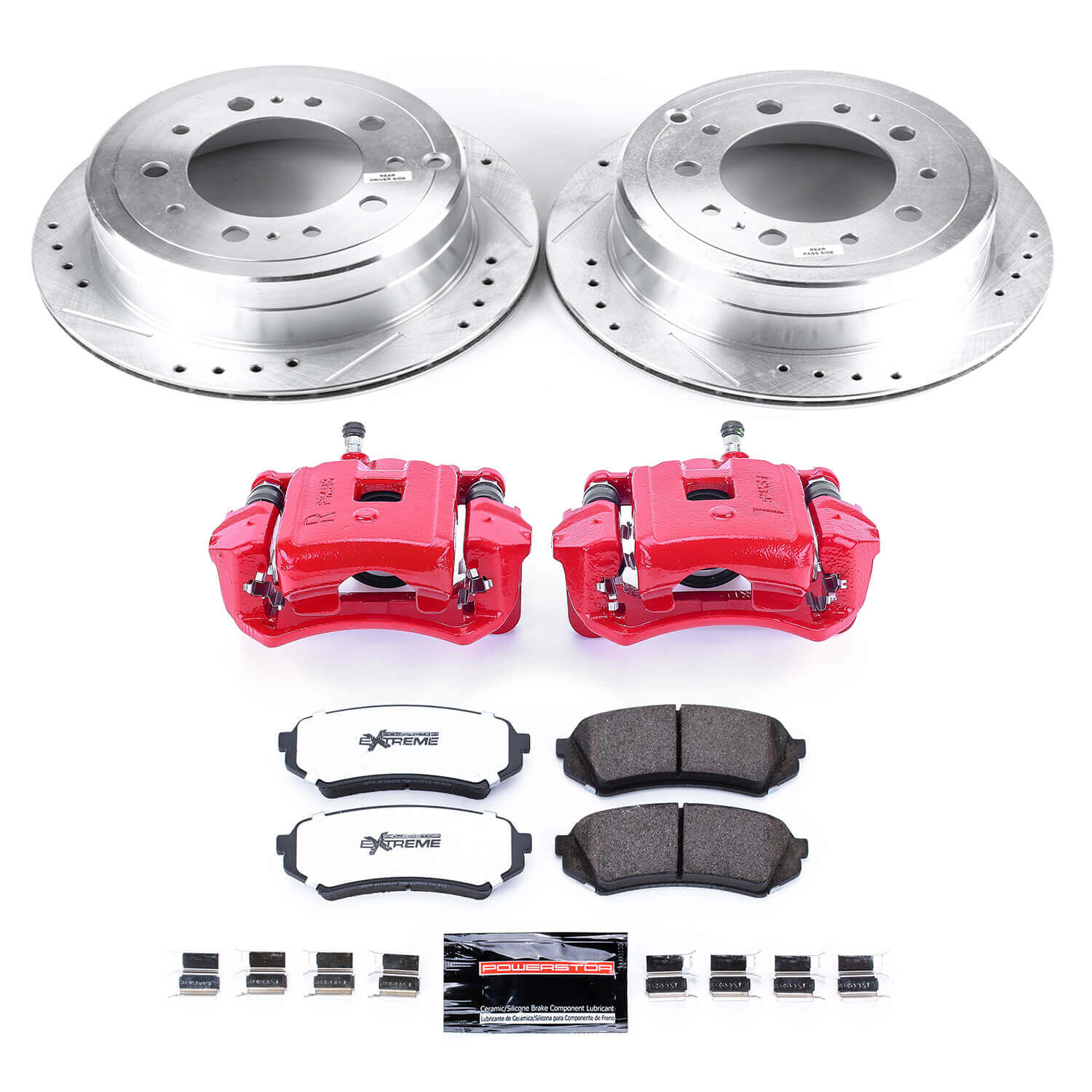 Power Stop KC1134-36 Z36 Extreme Performance Truck And Tow 1-Click Rear Brake Kit With Calipers for 1998-2007 Lexus LX470 product image