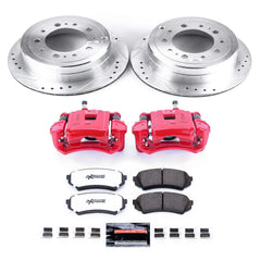 Power Stop KC1134-36 Z36 Extreme Performance Truck And Tow 1-Click Rear Brake Kit With Calipers for 1998-2007 Lexus LX470 product image
