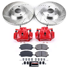 Power Stop KC1137 Z23 Evolution Sport Performance 1-Click Drilled And Slotted Front Brake Kit With Calipers for 2001-2007 Toyota Highlander product image