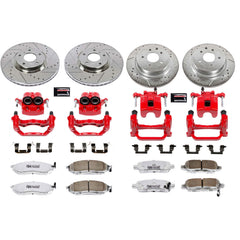 Power Stop KC114-26 - Z26 Extreme Street Warrior 1-Click Brake Kit With Calipers (Front And Rear) vehicle fitment brake part