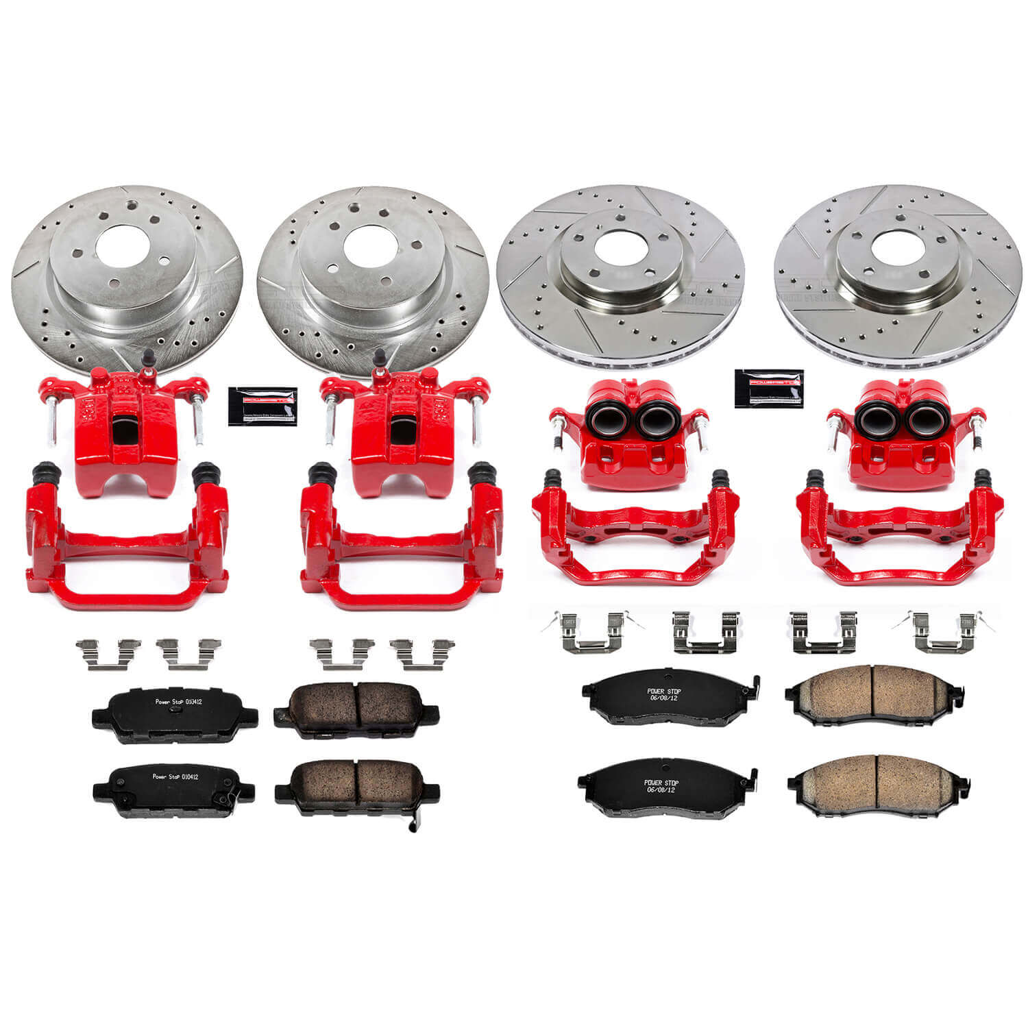 Power Stop KC114 Z23 Evolution Sport Performance 1-Click Brake Kit With Calipers (Front And Rear) for 2005-2009 INFINITI G35 - - product image