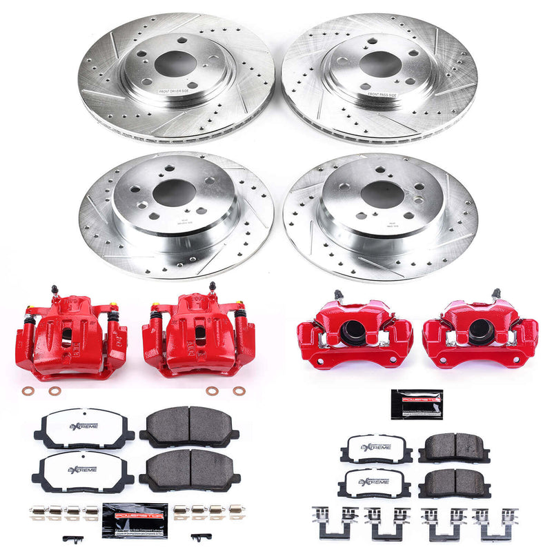 Power Stop KC1140A-36 Z36 Extreme Performance Truck And Tow 1-Click Pad And Rotor Kit With Calipers for 2001-2003 Toyota Highlander All Wheel Drive product image