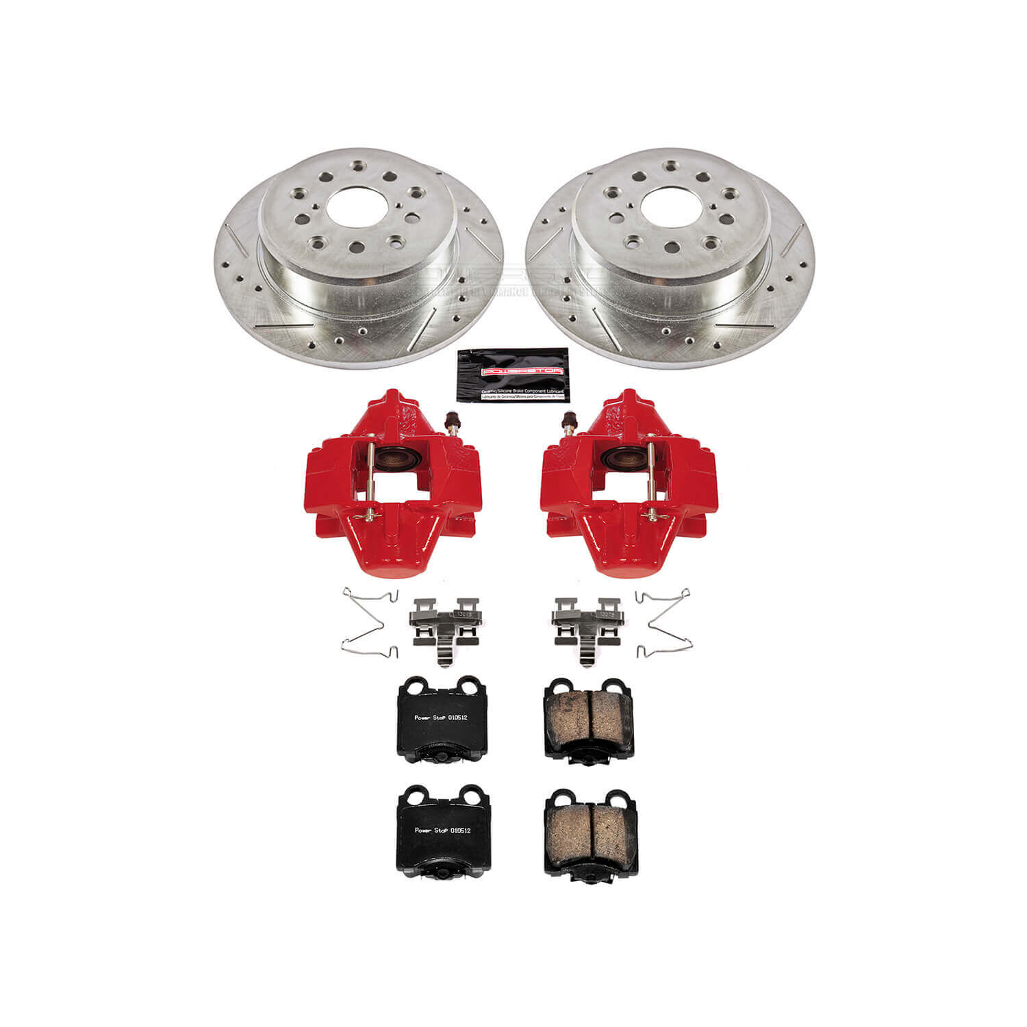 Power Stop KC1149 Z23 Evolution Sport Performance 1-Click Drilled And Slotted Rear Brake Kit With Calipers for 1998-2010 Lexus GS300 product image