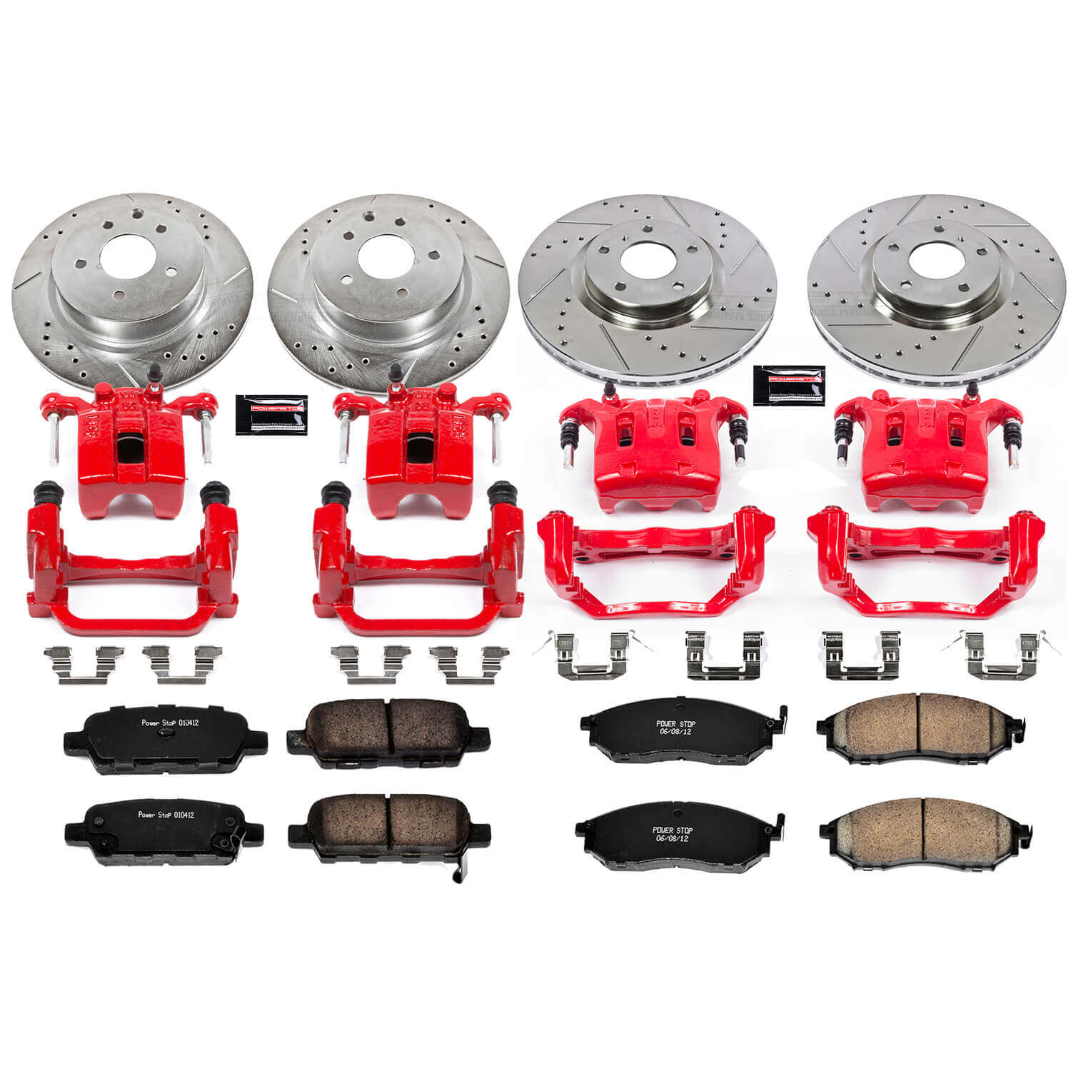 Power Stop KC114A Z23 Evolution Sport Performance 1-Click Brake Kit With Calipers (Front And Rear) for 2006-2009 INFINITI G35 product image