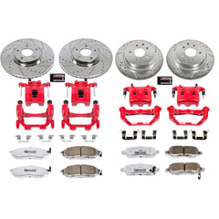 Power Stop KC114B-26 Z26 Extreme Street Warrior 1-Click Brake Kit With Calipers (Front And Rear) for 2009-2013 INFINITI G25 product image