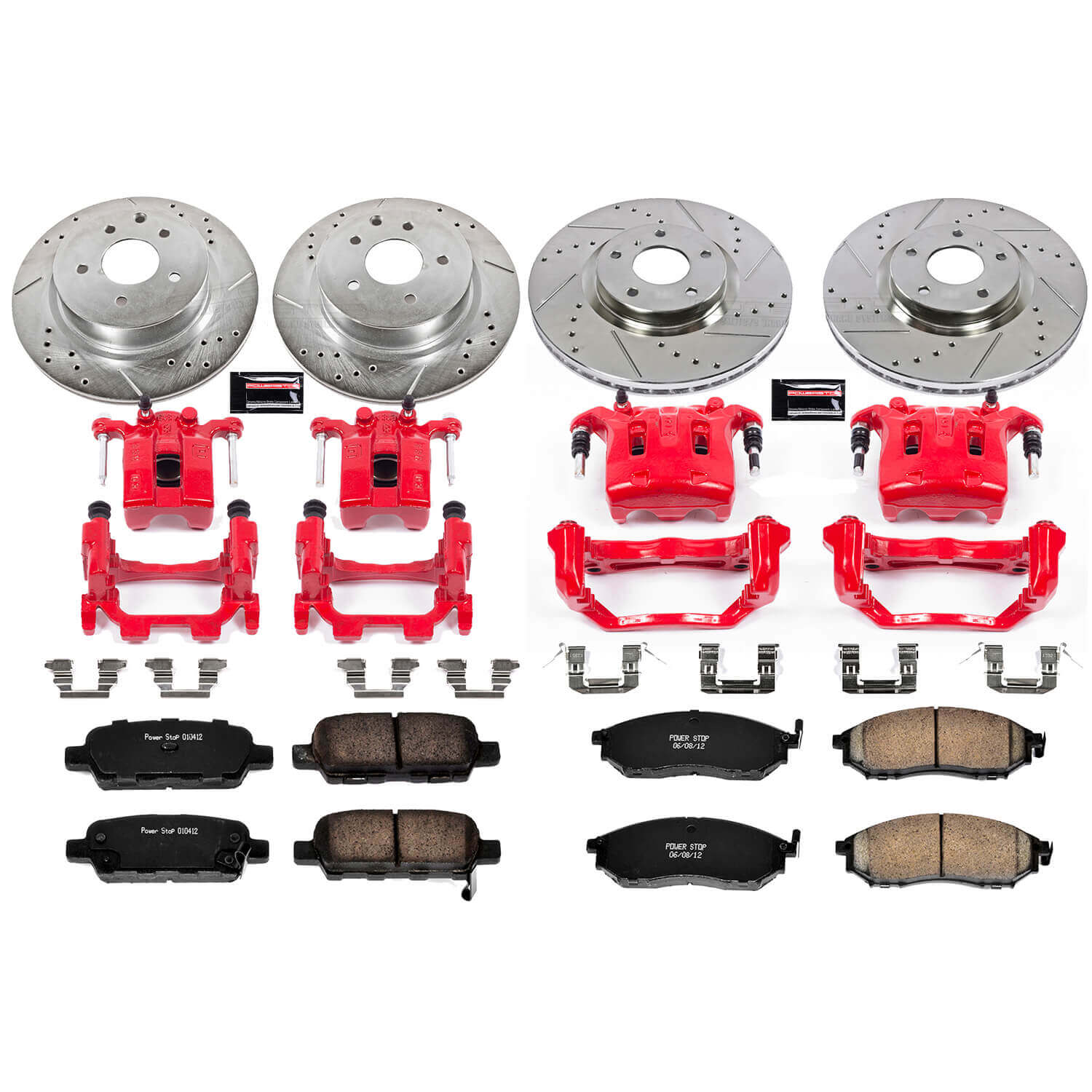 Power Stop KC114B Z23 Evolution Sport Performance 1-Click Brake Kit With Calipers (Front And Rear) for 2009-2013 INFINITI G25 product image