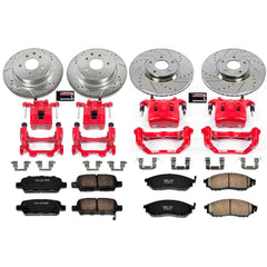 Power Stop KC114B Z23 Evolution Sport Performance 1-Click Brake Kit With Calipers (Front And Rear) for 2009-2013 INFINITI G25 product image
