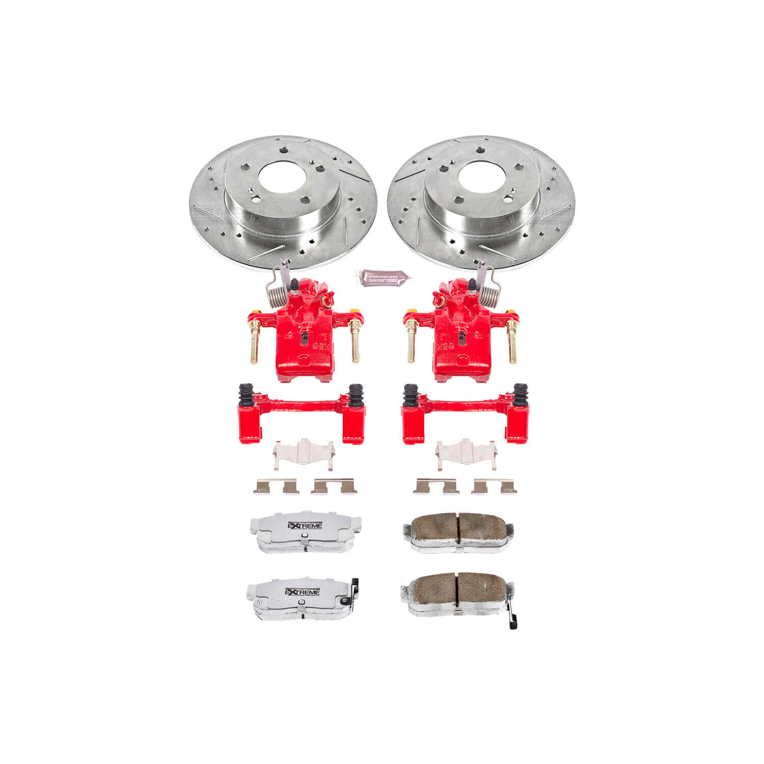 Power Stop KC1168-26 Z26 Extreme Street Warrior 1-Click Brake Kit With Calipers (Rear) for 1995-2001 INFINITI I30 product image