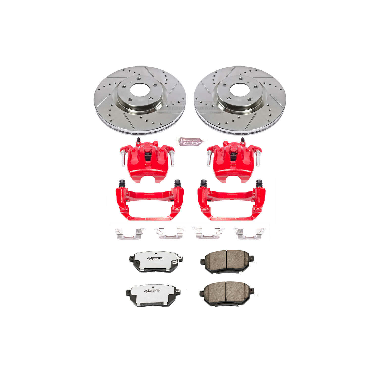 Power Stop KC116A-26 Z26 Extreme Street Warrior 1-Click Brake Kit With Calipers (Front) for 2006-2007 Nissan Murano product image