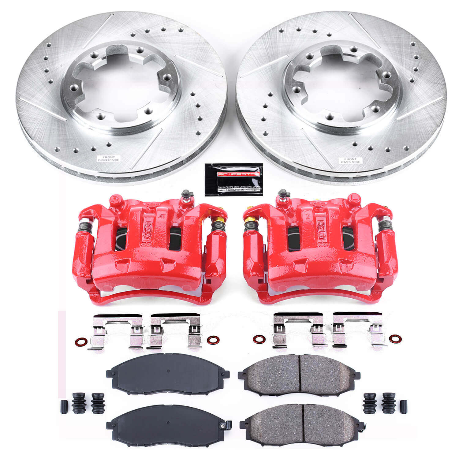 Power Stop KC1176 Z23 Evolution Sport Front Brake Kit for 2003-2004 Nissan Frontier 4 Wheel Drive, Rear Wheel Drive product image