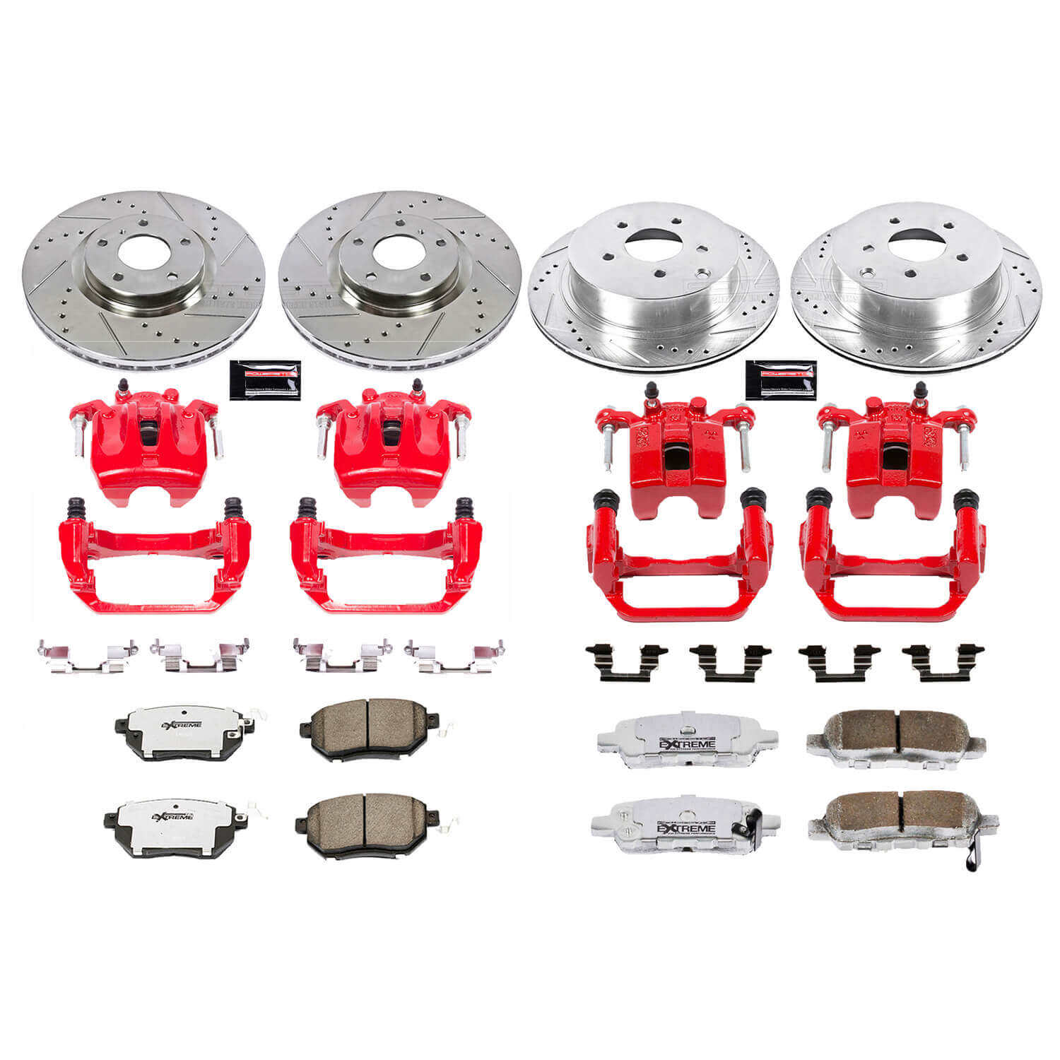 Power Stop KC119-26 Z26 Extreme Street Warrior 1-Click Brake Kit With Calipers (Front And Rear) for 2006-2007 Nissan Murano product image