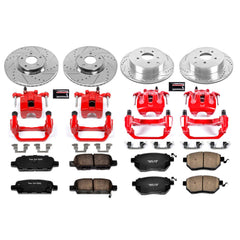 Power Stop KC119 - Z23 Evolution Sport Performance 1-Click Brake Kit With Calipers (Front And Rear) vehicle fitment brake part