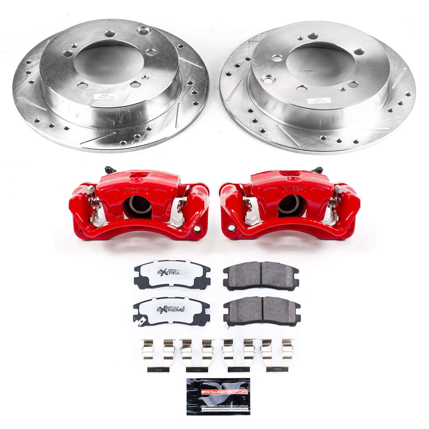 Power Stop KC1203-26 Z26 Extreme Street Warrior 1-Click Brake Kit With Calipers (Rear) for 1994-2005 Chrysler Sebring product image