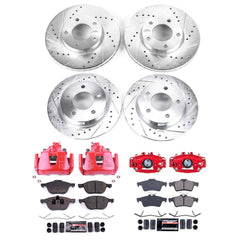Power Stop KC121A Front And Rear Z23 Evolution Sport Performance 1-Click Pad And Rotor Kit With Calipers for 2008-2009 Mazda 3 I product image