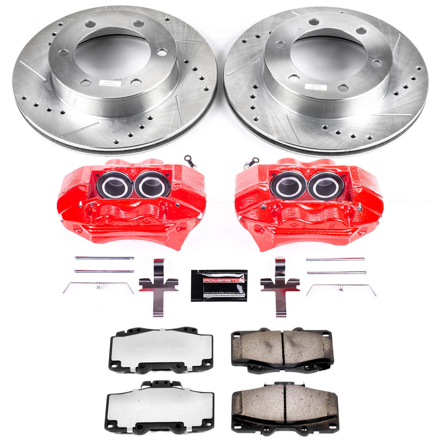 Power Stop KC1233-36 Z36 Extreme Performance Truck And Tow 1-Click Front Brake Kit With Calipers for 1995-2002 Toyota 4Runner product image