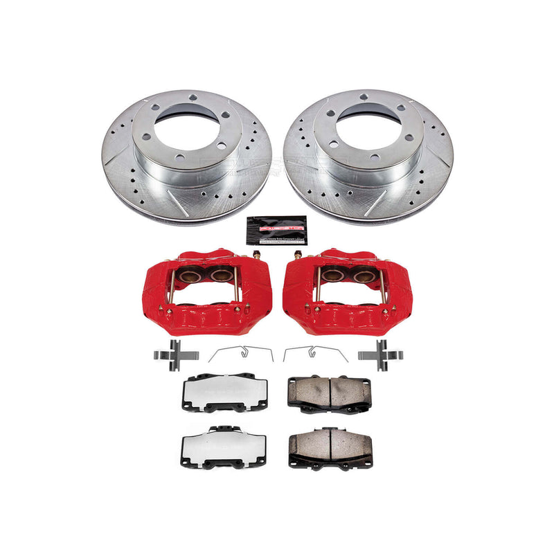 Power Stop KC1233A-36 Z36 Extreme Performance Truck And Tow 1-Click Drilled And Slotted Front Brake Kit With Calipers for 1995-2004 Toyota Tacoma 4 product image