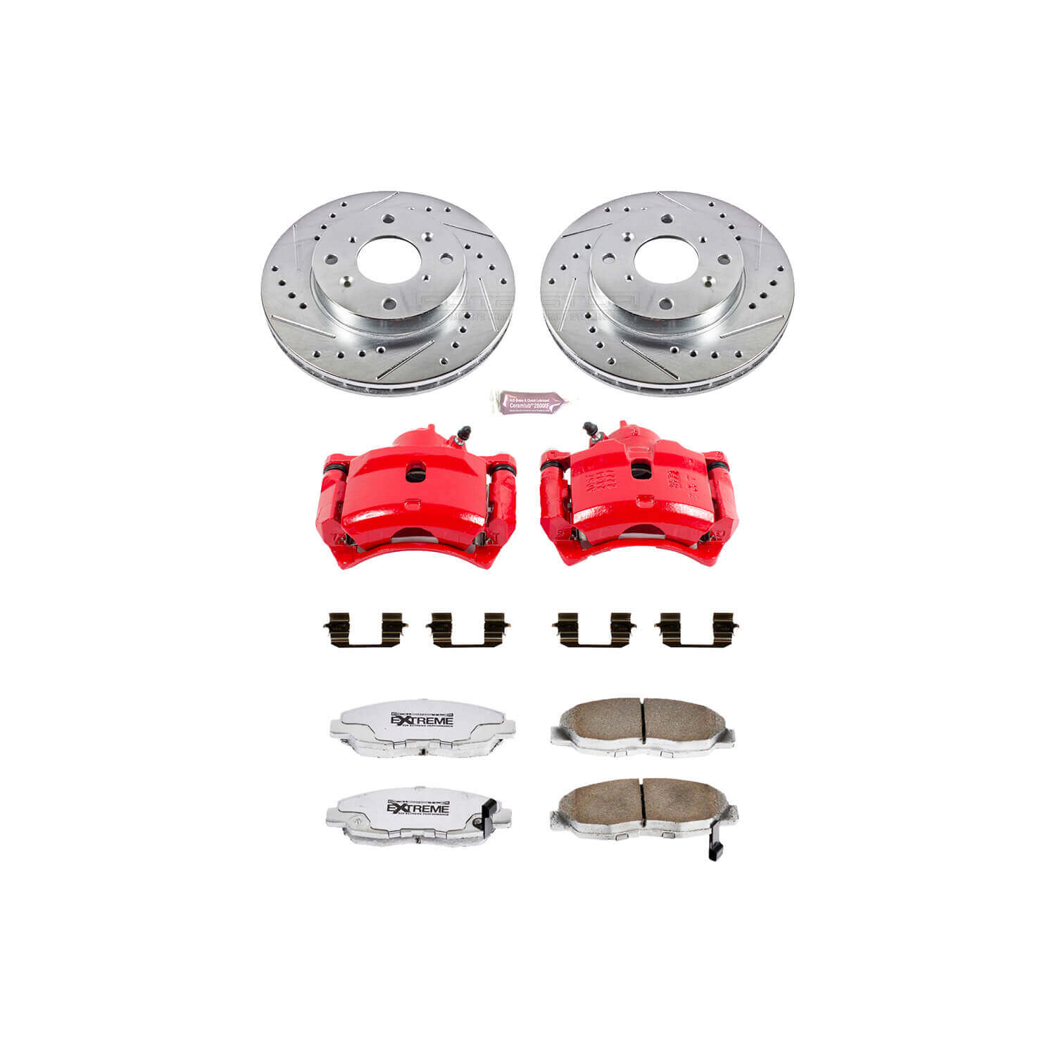 Power Stop KC1239-26 Z26 Extreme Street Warrior 1-Click Brake Kit With Calipers (Front) for 1998-1999 Acura Cl product image