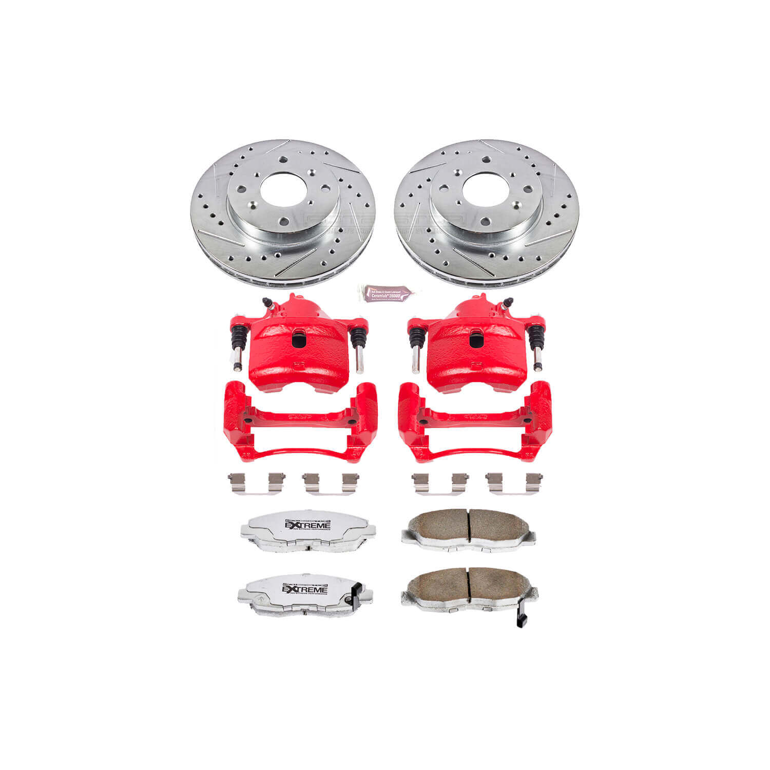 Power Stop KC1239A-26 Z26 Extreme Street Warrior 1-Click Brake Kit With Calipers (Front) for 1998-2002 Honda Accord product image