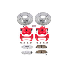 Power Stop KC1239A-26 Z26 Extreme Street Warrior 1-Click Brake Kit With Calipers (Front) for 1998-2002 Honda Accord product image