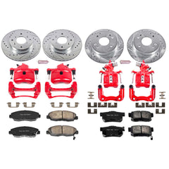 Power Stop KC1240A Z23 Evolution Sport Performance 1-Click Brake Kit With Calipers (Front And Rear) for 1998-2002 Honda Accord Coupe (2 Door) product image