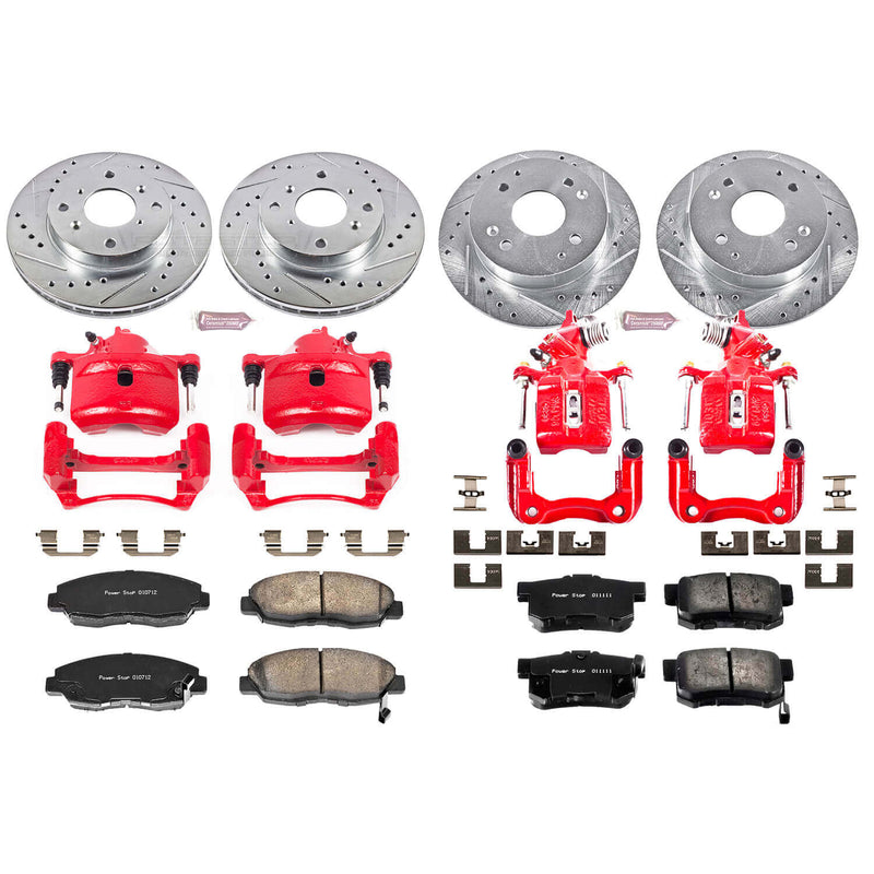 Power Stop KC1240A Z23 Evolution Sport Performance 1-Click Brake Kit With Calipers (Front And Rear) for 1998-2002 Honda Accord Coupe (2 Door) product image