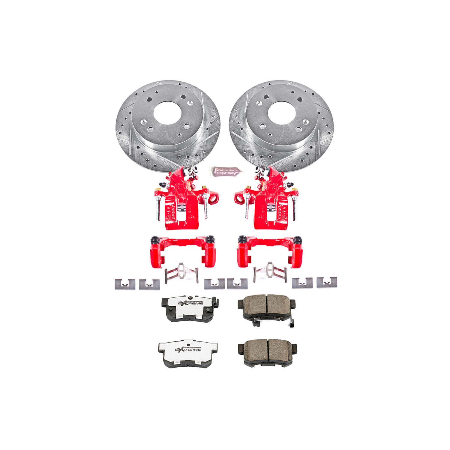 Power Stop KC1243-26 Z26 Extreme Street Warrior 1-Click Brake Kit With Calipers (Rear) for 2006-2015 Acura Ilx product image
