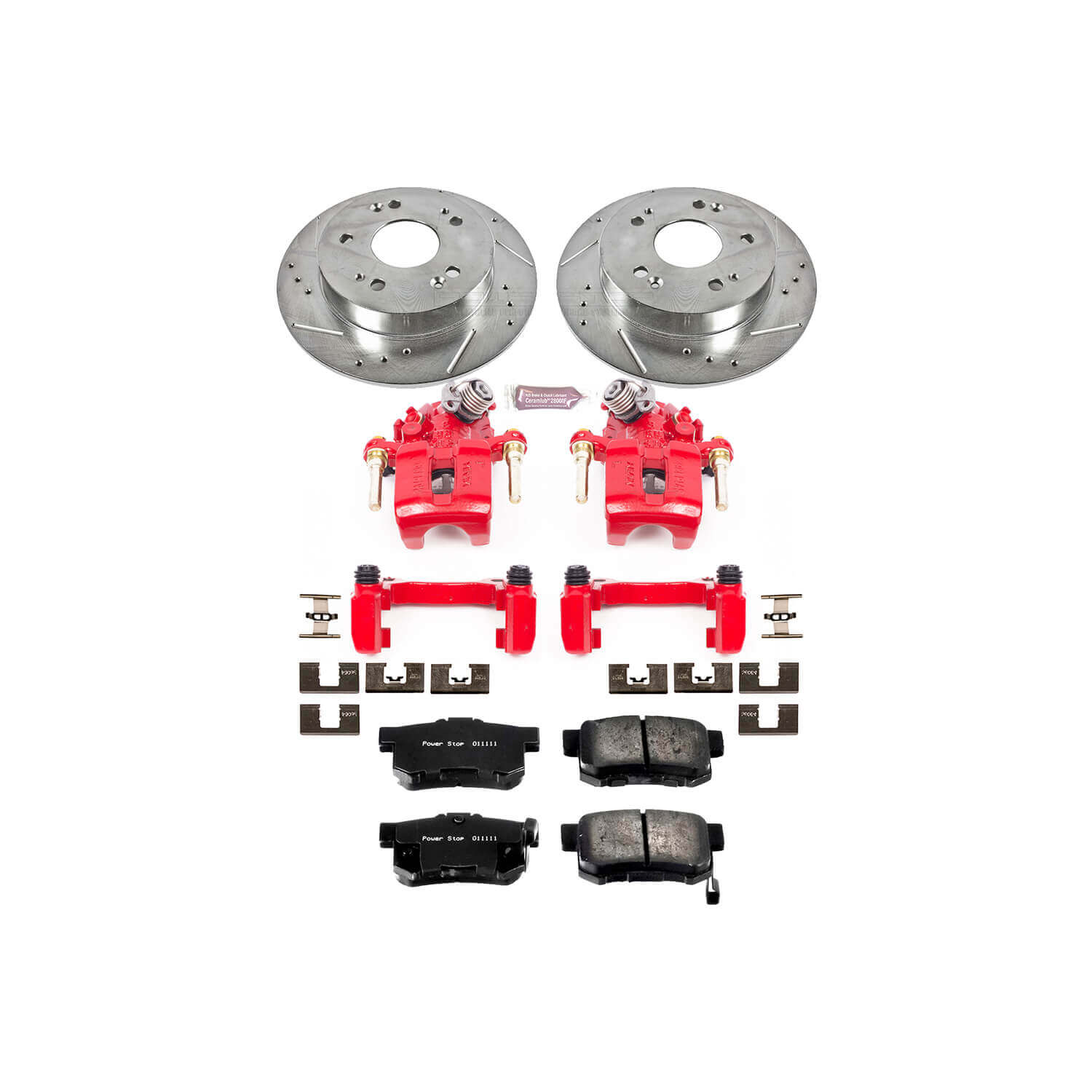 Power Stop KC1243B Z23 Evolution Sport Performance 1-Click Brake Kit With Calipers (Rear) for 1997-2001 Honda Prelude product image